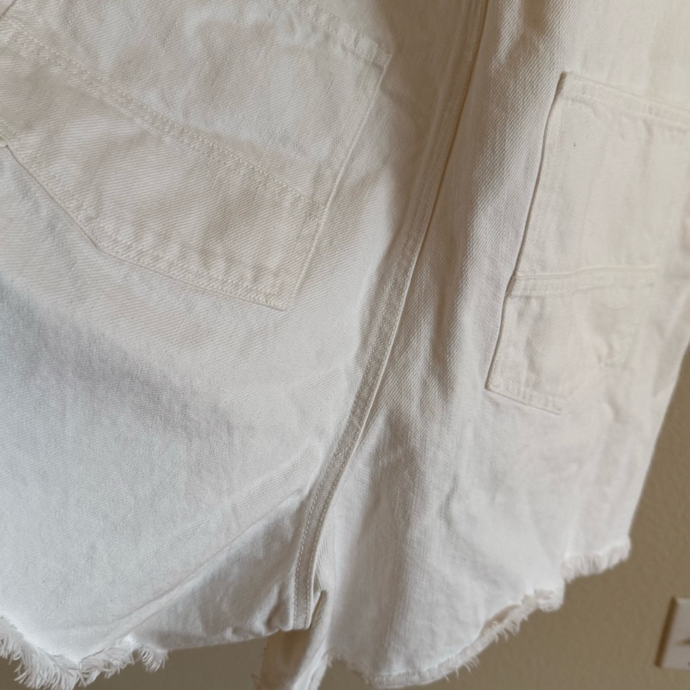 Lucky Brand White and Blue Striped Embroidered Jumpsuit Size L - Picture 8 of 8